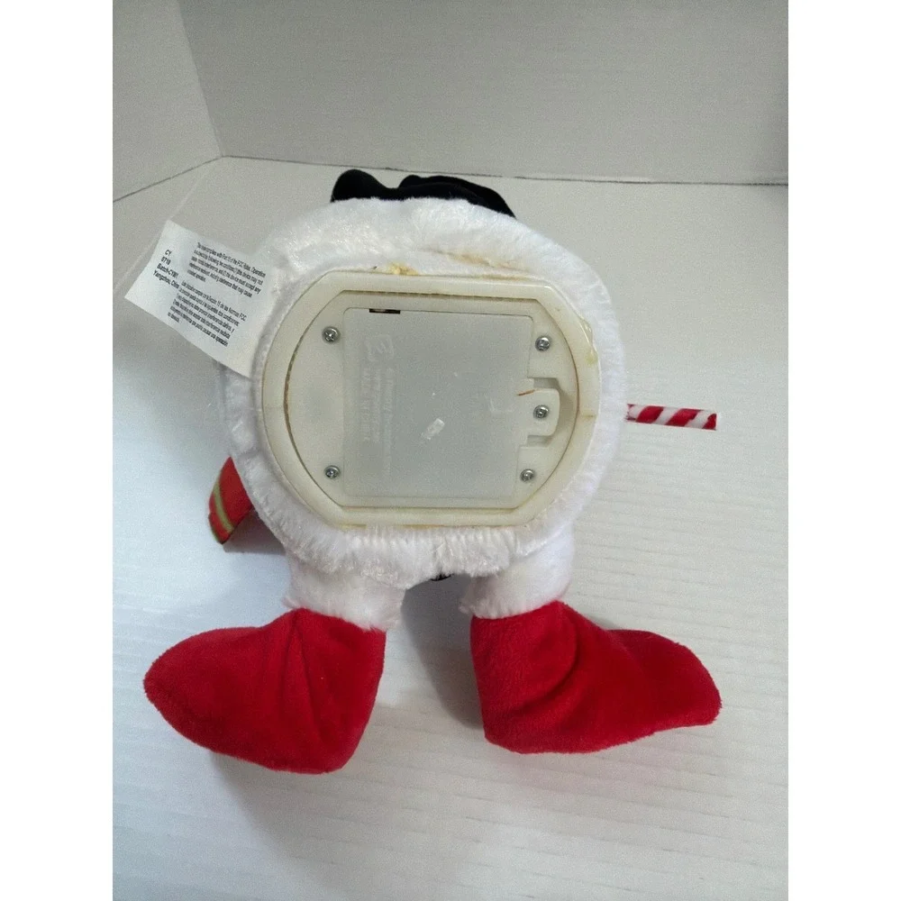 Gemmy Musical Animated Snowman Plush Toy Candy Cane Christmas Approx 11